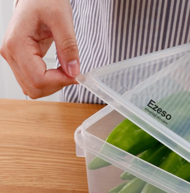 EZESO Essential Skincare Food Storage Fruits, Grade de alimentos Refrigerador seguro Caixa de manutenção fresca para armazenar