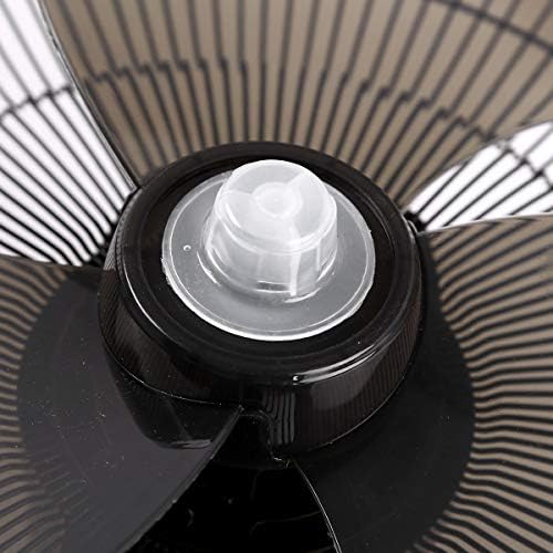 FreeBily 16 polegadas Black Black House Housed Fan Blade 3 Folhas com capa de porca para o pedestal de pedestal Fanner