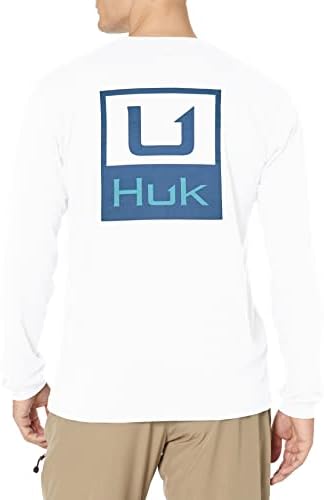 Tee de bolso masculino de Huk | Camiseta de pesca de mangas compridas