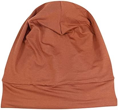 SSDXY Catinho de gorro forrado de cetim para mulheres Elasticidade ajustável Tampa macia Captura de cor sólida Cabeça à prova de vento