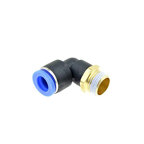 Conector de tubo pneumático de ar 10mm 8mm 6mm 12mm Od Tubo de mangueira 1/8 '' 1/4 '' 3/8 '' 1/2 '' BSPT Male Thread L Shape