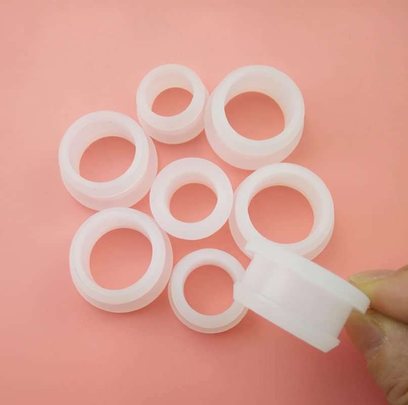 10pcs 2mm-30mm Transparente Silicone Rubber Snap-On Grommet Plugs Plugs Cabo Bung Fiação Proteção Bush-, Cor: Transparente)