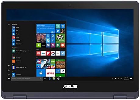 Laptop Flip de ASUS Vivobook, tela de toque 11,6, Intel Pentium, Memória de 4 GB, unidade de estado sólido de 128 GB, Windows