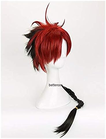 Remuvr anime seraph do final Crowley Eusford Wig de estilo preto preto trançado de cosplay peruca + tampa da peruca