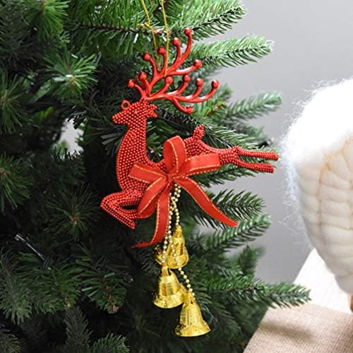 IPETBOOM RENEGRA ORNAMENTOS 6PCS Jingle Bell Ornamentos, Ornamento de Christmas Ornamento de Christmas Tree Bells Deer