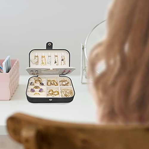 Zoe Sunny Small Jewelry Box - Mini Jóias Caixa - Mulheres Viagem de Jóias, Organizador de Jóias Portáteis para Anéis Brincos,