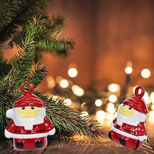 ABAODAM 10PCS Festa de Natal em miniatura pendurada estatuetas de natal decoração de sinos de natal usada para celebrar o Natal