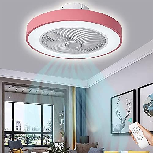 Lâmpada de teto LED baicaólia com ventilador fã de teto silencioso com luzes de controle remoto de 19,7 ”Lâmpada de ventilador