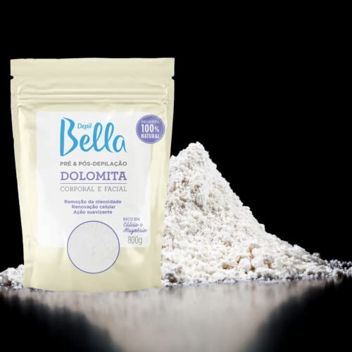 Pacote de cera de depil bella, 6 rolagem em camomila e cera depilatória de calêndula 3,5 oz - um pó de dolomita 800 grs - 01