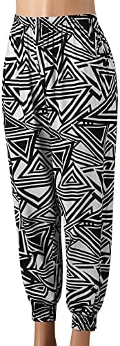 Calça feminina míshui casual com bolsos Bohemian Beach Calça de praia feminina Bloomers Casual Flare Yoga Pants for Women