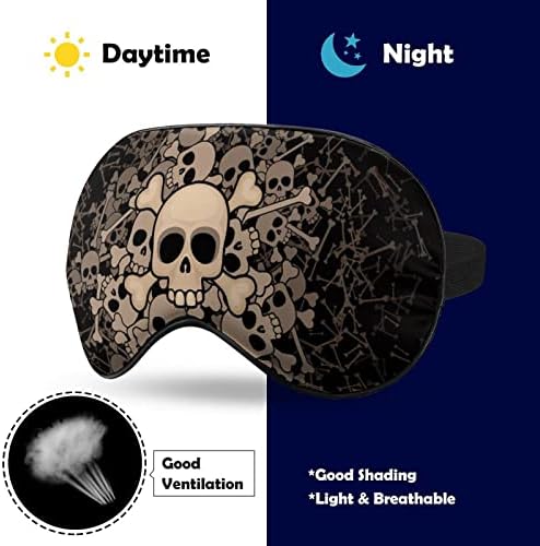 Crânios e ossos máscara de olho de sono