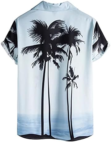 Xxbr camisas havaianas para homens impressão tropical de árvores de verão de manga curta abaixa a aloha tops relaxados