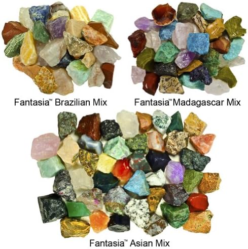 Materiais de Fantasia: 3 lb mix de pedra mundial premium da Ásia, Brasil e Madagascar! Cristais naturais crus em massa e rochas