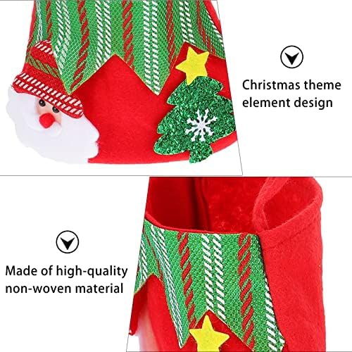 Sacos de festa não tecidos de Natal: sacolas reutilizáveis ​​4pcs boneco de neve Papai Noel Sacos de tecidos de tecido de férias Sacos