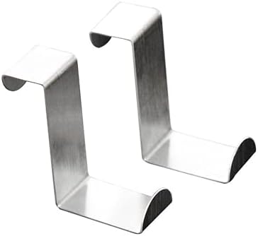 2pcs cabide de porta de aço inoxidável cabine de cozinha de metal pendurada ganchos de penduramento atrás de roupas