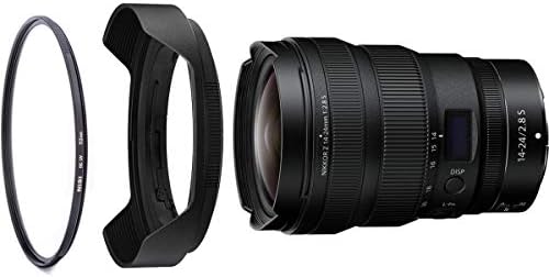 Nikon Nikkor Z 14-24mm f/2,8 s lente, pacote com filtro UV circular Nisi 112mm, kit de limpeza