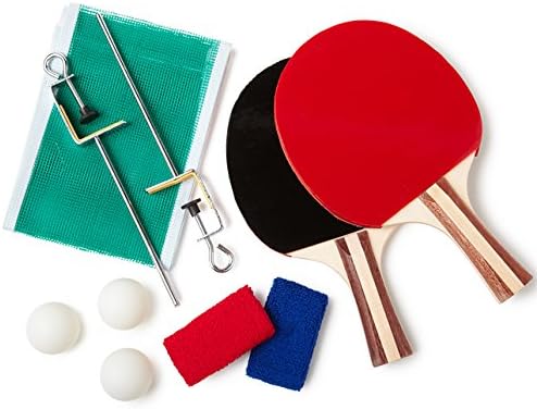 NPW Tabela de jantar pingue -pongue/tênis de mesa Conjunto, vermelho/preto