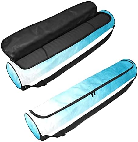 TIY Dye Bolsa de ioga azul claro Bolsa de transporte de ioga de ioga para homens, exercícios portador de tapete de ioga com cinta ajustável