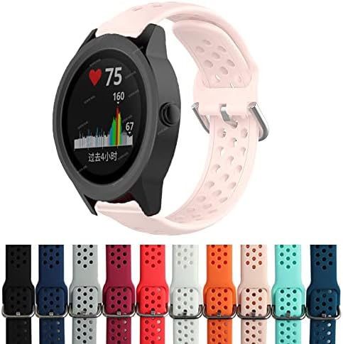 Sawidee para Garmin 245 STAP Sport Soft Silicone Watch Band Sports Strap for Forerunner 245m/645/Vivoactive 3/Venu/Venu