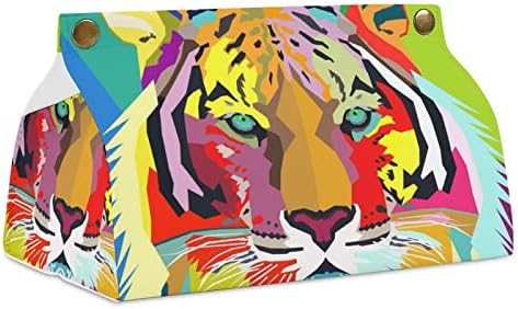 Caixa de tecido de tigre colorida Capa de lençol decorativo do guardana
