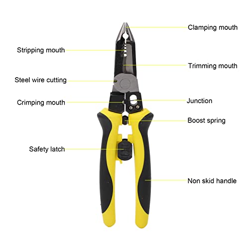 Walfront Wire Stripper Eletricista decapagem de alicates de crimpagem de ferramentas elétricas de ferramentas de mão