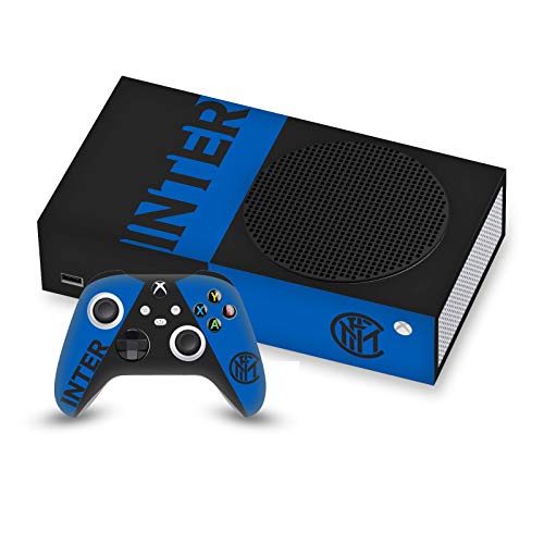 Projetos de estojo principal licenciados oficialmente licenciados Inter Milan Blue e Black Logo Full Vinyl Sticker Gaming Skin Case Cover Compatível com o pacote de console e controlador da série Xbox
