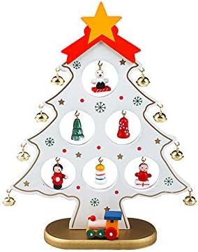 Árvore de Natal sem marca de mesa com base de madeira DIY sem marca para pinheiros para a mesa de natal Decoração de inverno Ornamentos de inverno