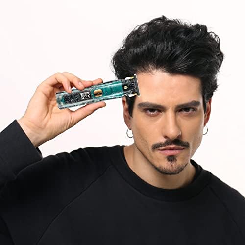 Clippers de cabelo para homens, cabelos Clipper Ipx7 Aparador de cabelo à prova d'água Profissional Máquina de corte de cabelo Trimador transparente sem fio para homens