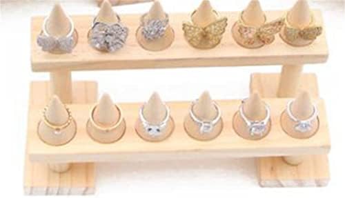 Wyfdc Seis Sold Fold Cone Ring Display Stand Acessórios para casa Prateleira Pendulum Ring Display Jewelry Rack Ring Ring Suport