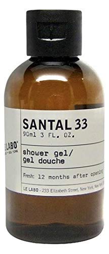 Le LaBo Santal 33 Gel de chuveiro, 9 onças fluidas - conjunto de 3, 3 onças de garrafas