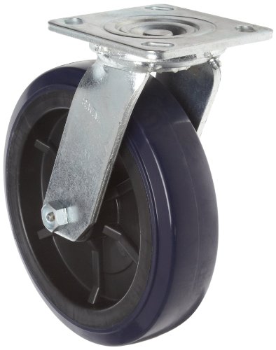 RWM Casters 47 Série Plate Caster, giro, sem kingpin, roda fenólica, rolamento de rolos, capacidade de 1000 libras, diâmetro da