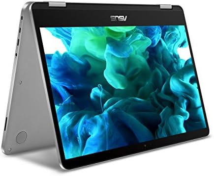 ASUS VivoBook Flip 14 14 ”Laptop 2 em 1 leve e leve, tela sensível ao toque HD de 14”, processador Pentium N5000 Intel, 4 GB DDR4, 128 GB de armazenamento EMMC, Windows 10, TP401MA-AB21T