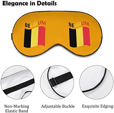 Bandeira da Bélgica Tampa de máscara de olho macio eficazes de proteção contra conforto com máscara de sono com cinta elástica ajustável