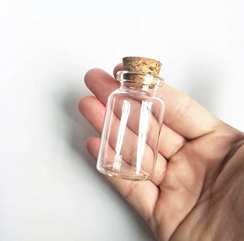 Luo House 10pcs 20ml garrafas de vidro pequenas frascos de frascos com rolhas de rolhas 20ml 30x50mm