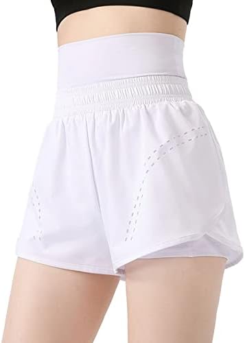 Shorts de motociclista para mulheres de alta cintura Controle de verão Tennis casual de tênis Running shorts confortáveis