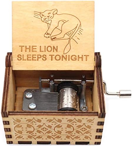 Caixa de música de madeira de Ukebobo - The Lion dorme hoje à noite Caixa de música - 1 conjunto