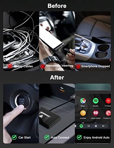 Adaptador sem fio Android Auto para OEM Wired Android Auto Cars a partir de , Convert Factory Wired to Android Auto sem fio,