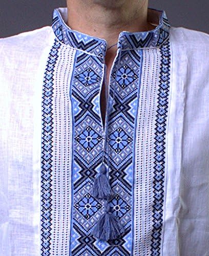 Vyshyvanka mens de camisa bordada ucraniana