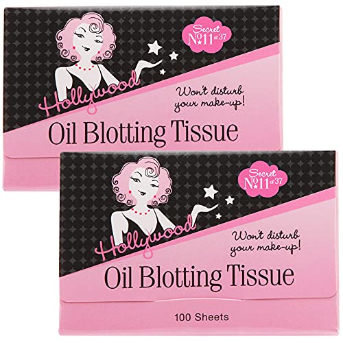 Hollywood Fashion Secrets Oil Blotting Lasting, 100 folhas, 2 pacote