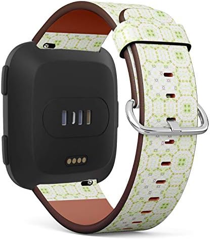 Compatível com Fitbit Versa, Versa 2, Versa SE, Versa Lite - Pulseira de faixa de relógio de pulseira de couro substituta para homens