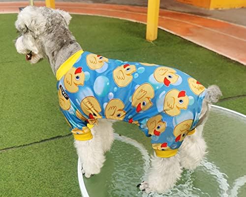 Pijama de cães de 4 peças XPUDAC e 100 PCs Bandanas de cachorro