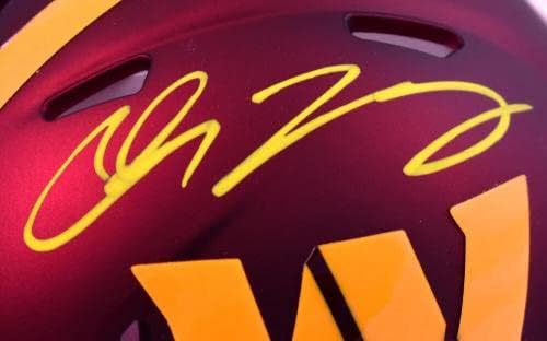 Chase Young assinou Washington Commanders Speed ​​Mini Capacete - Fanáticos *Amarelo - Mini Capacetes NFL autografados