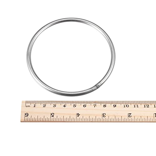 UXCELL 304 Soldado aço inoxidável O anel de 90 mm de diâmetro externo. 5 mm de espessura 4pcs