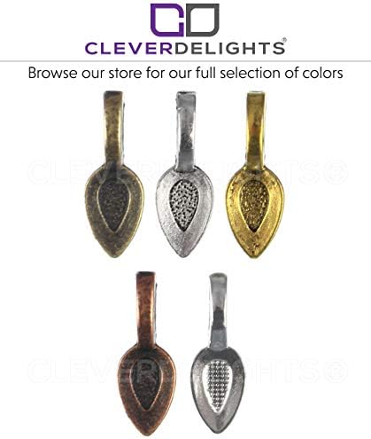 CleverDelights Spoon Bails - 7/8 x 5/16 - 50 pacote - cor de prata platina - cola em fiança