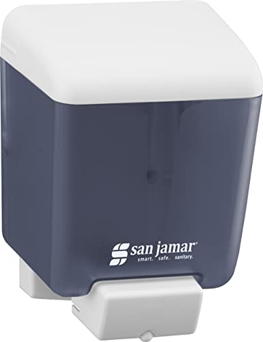 Dispensador de sabão clássico de San Jamar para banheiros públicos, manual, montado na parede, recarregável, plástico, capacidade