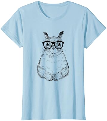 Esquilo hipster em óculos nerds camiseta de animais da floresta