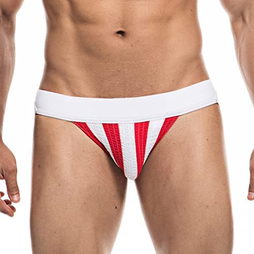 Homens Jockstrap Roufe -Roufe -Roufey Authletic Spoiler Stretch Bugle bolsa de cueca