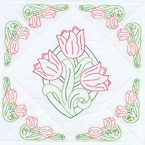 Jack Dempsey agulha Art Tulips Block, branco