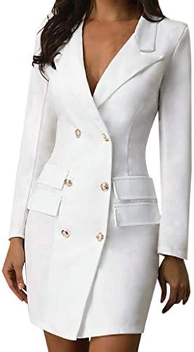 Presentes de aniversário ndvyxx para mulheres, mini casaco formal de inverno para mulheres de manga comprida Retro Comfort Coats de poliéster sólido