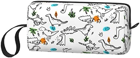 Opzaeuv Dinosaur Lápis da moda/caneta, papelaria portátil com zíper para adolescentes homens, bolsa de lápis Bolsa de armazenamento